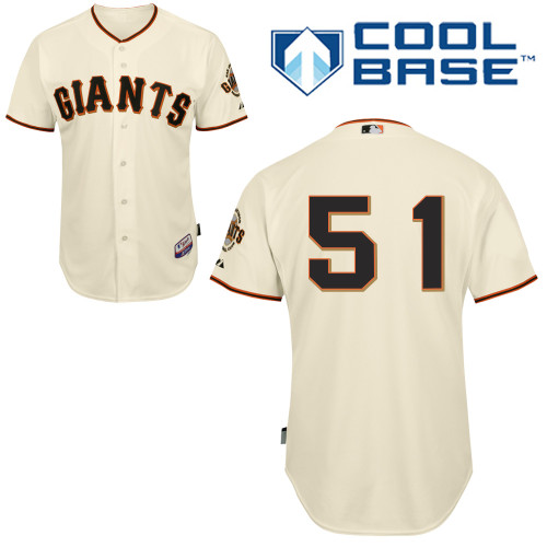 Erik Cordier #51 MLB Jersey-San Francisco Giants Men's Authentic Home White Cool Base Baseball Jersey